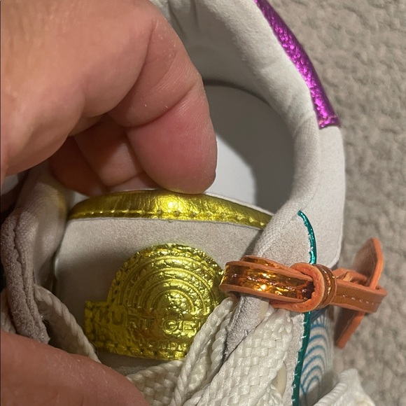 Kurt Geiger White Multicolor Accent Sneakers - Picture 3 of 8